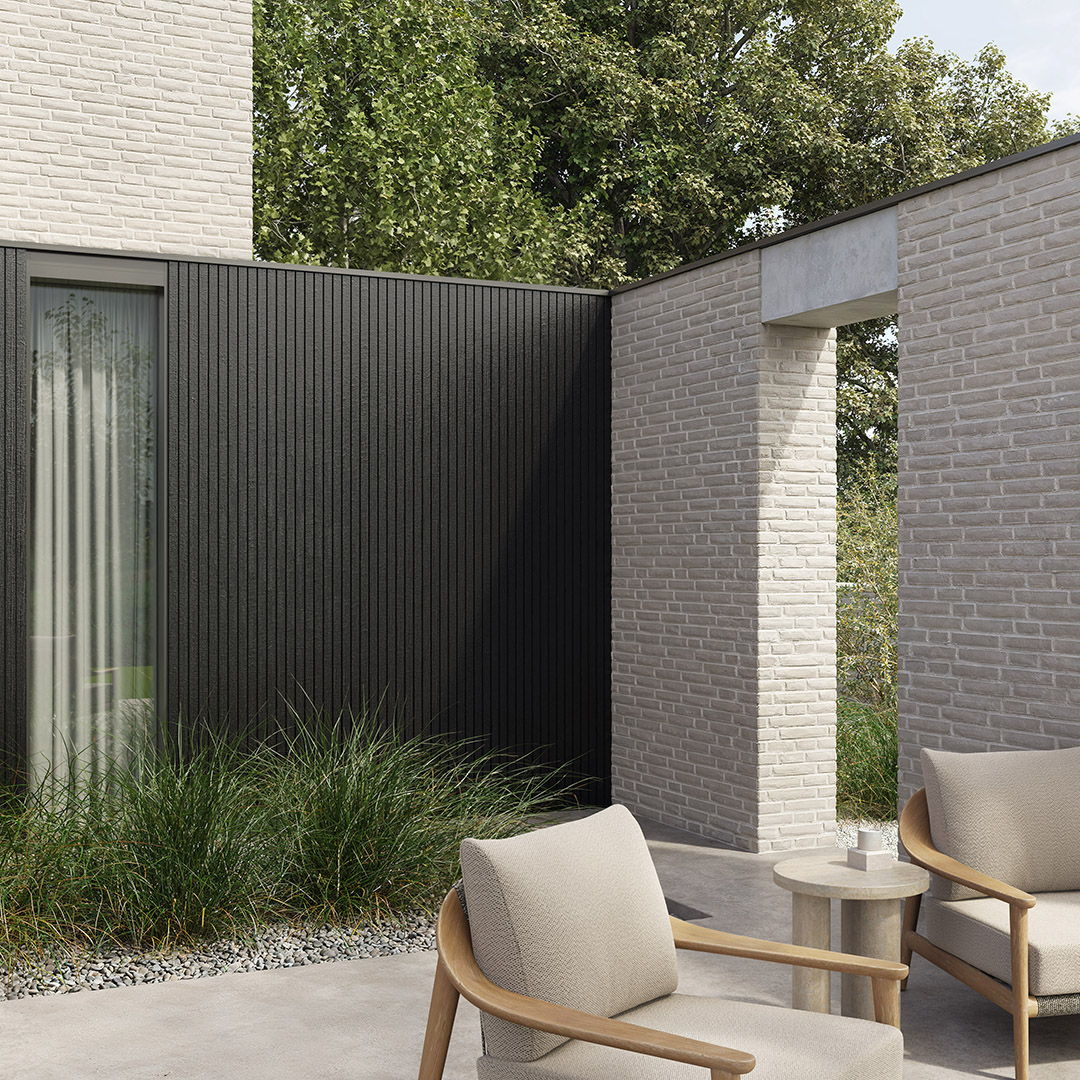 Charred Wood Forma Click Composite Cladding for Grad - Small 45x20x2500mm/3600mm